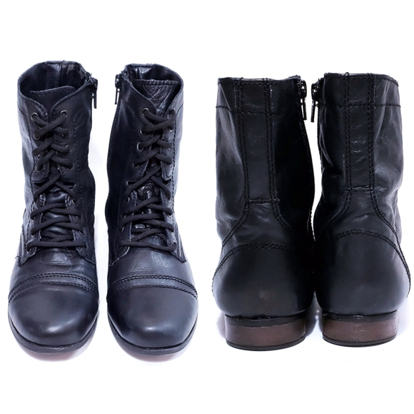 Steve Madden Troopa Combat Leather Boots - Picture 3 of 8